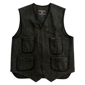 Woolrich Wool Plaid Utility Vest Hunting Size M
